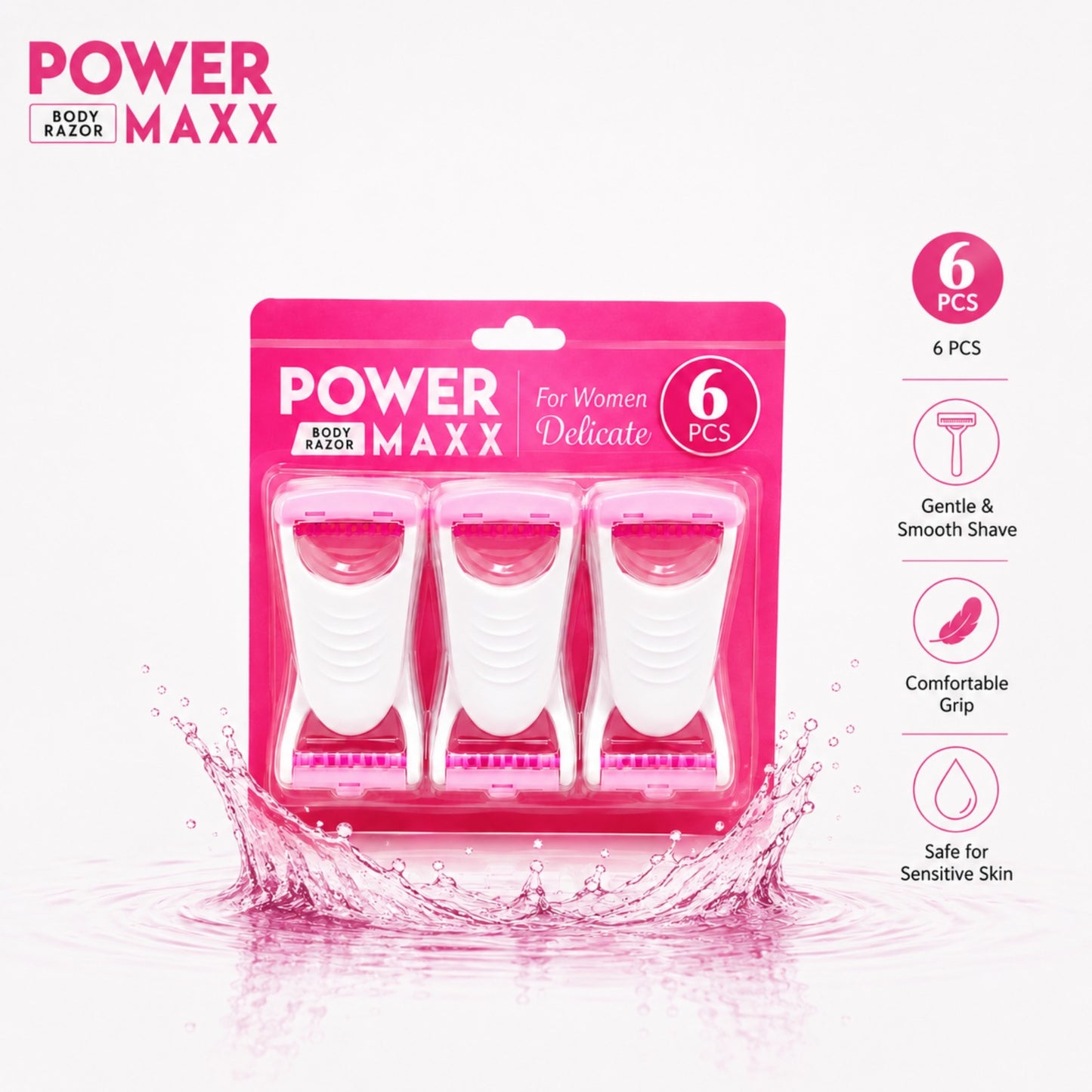 Power Maxx Ladies Razor - ( Pack of 6 )
