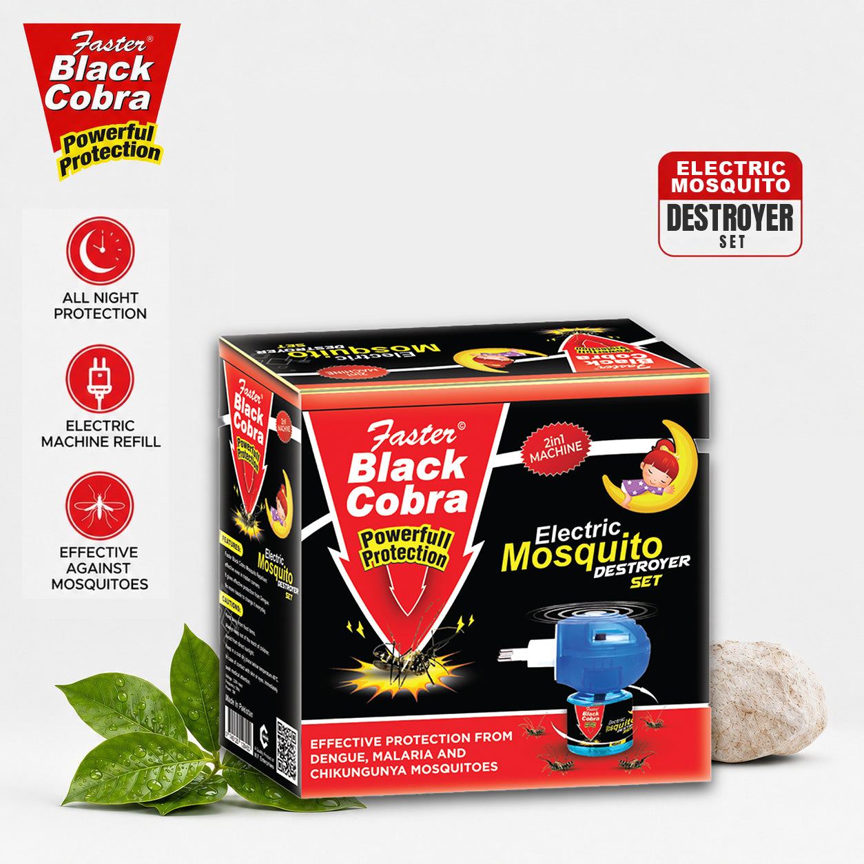 Faster Black Cobra Heater Set with Refill