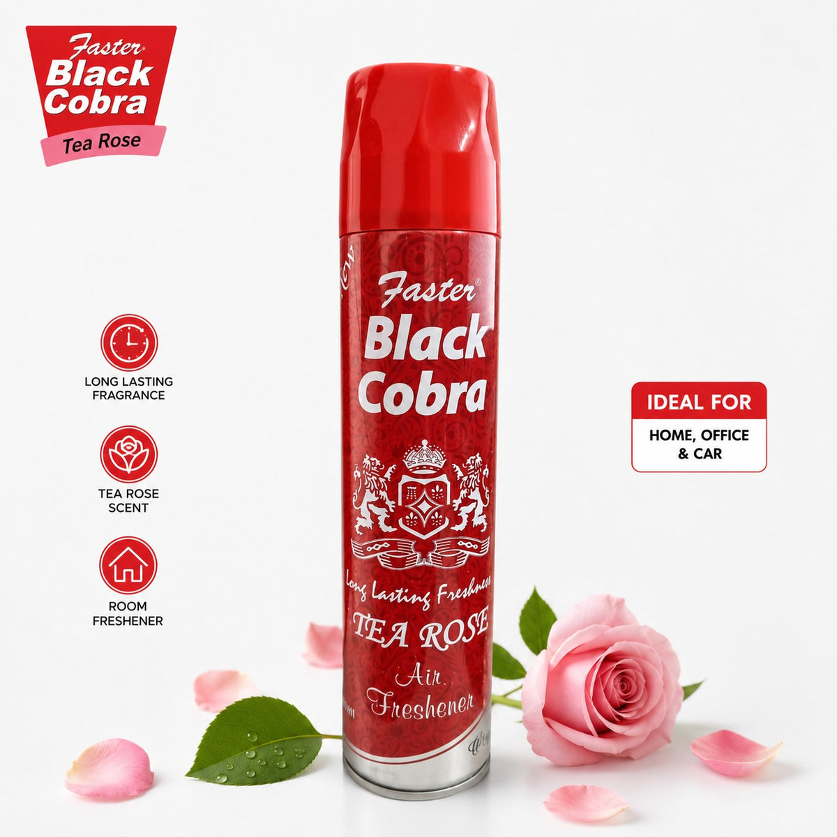 Faster Black Cobra Tea Rose Air Freshners