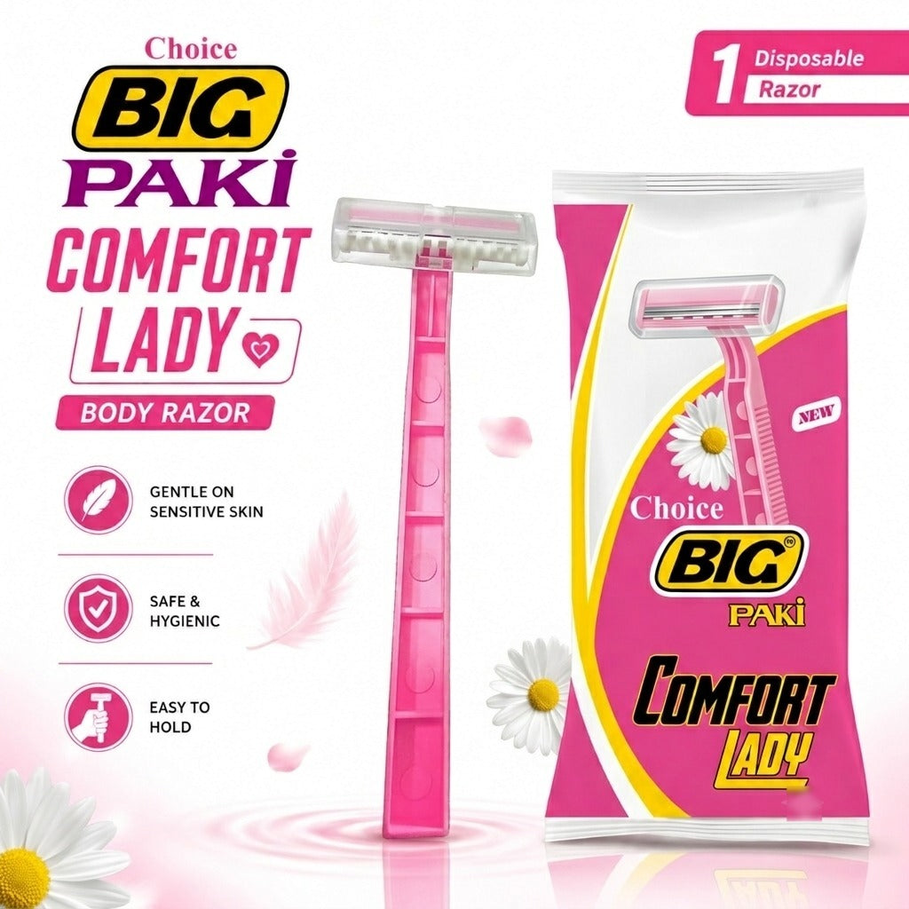 Big Paki Comfort Lady Razor - ( Pack of 6 )