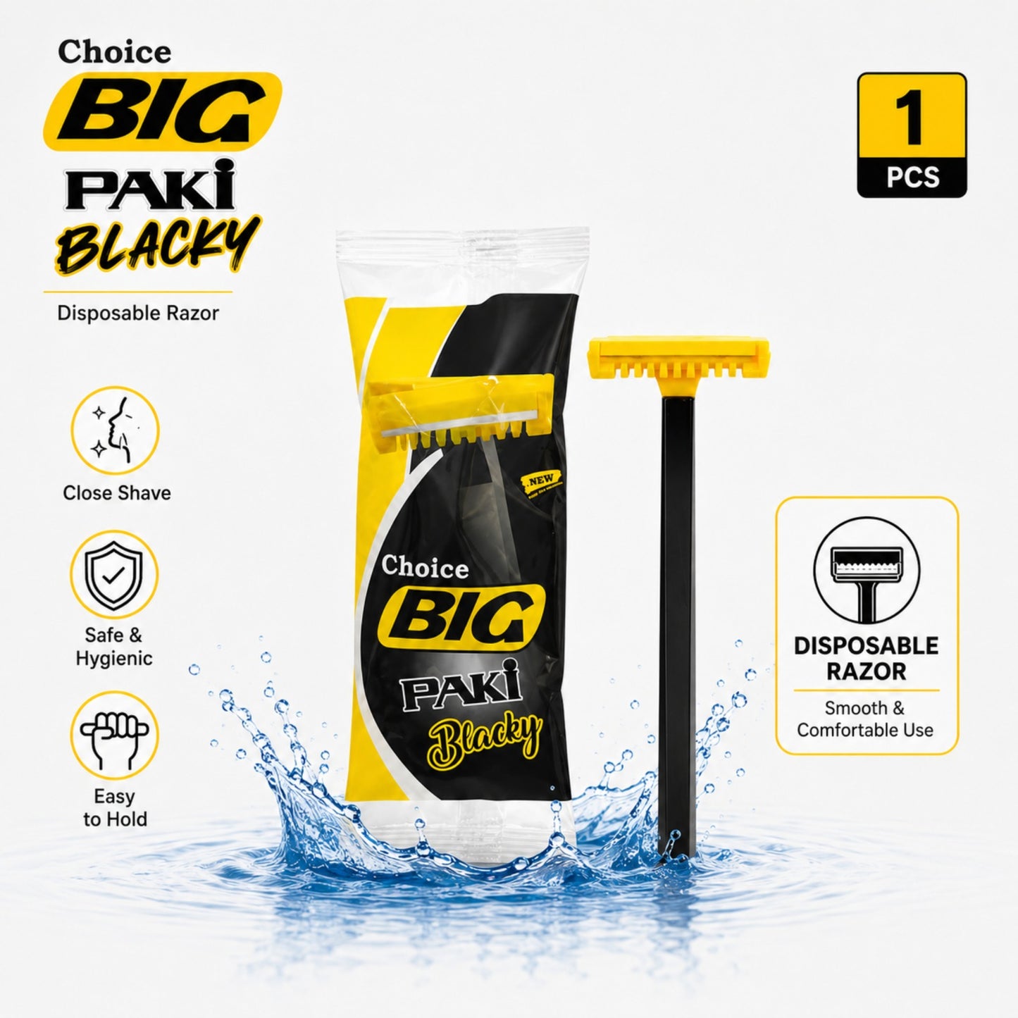 Choice Big Paki Blacky Razor - ( Pack of 6 )
