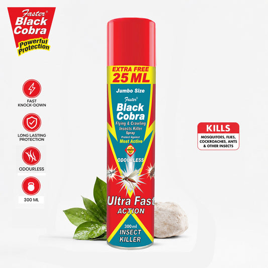 FASTER BLACK COBRA ODOURLESS SPRAY 300ML